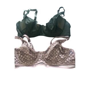 Adore Me Lace Bras in Black and Tan